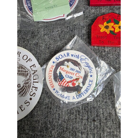 Fraternal Order Of Eagles Collectible Lot Pins Magnets Stickers Keychains - Picture 4 of 10